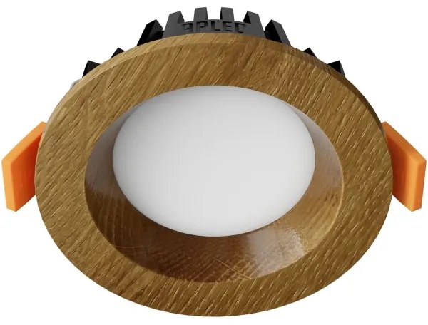 APLED - LED Podhľadové RONDO WOODLINE LED/3W/230V 4000K pr. 9 cm dub masív