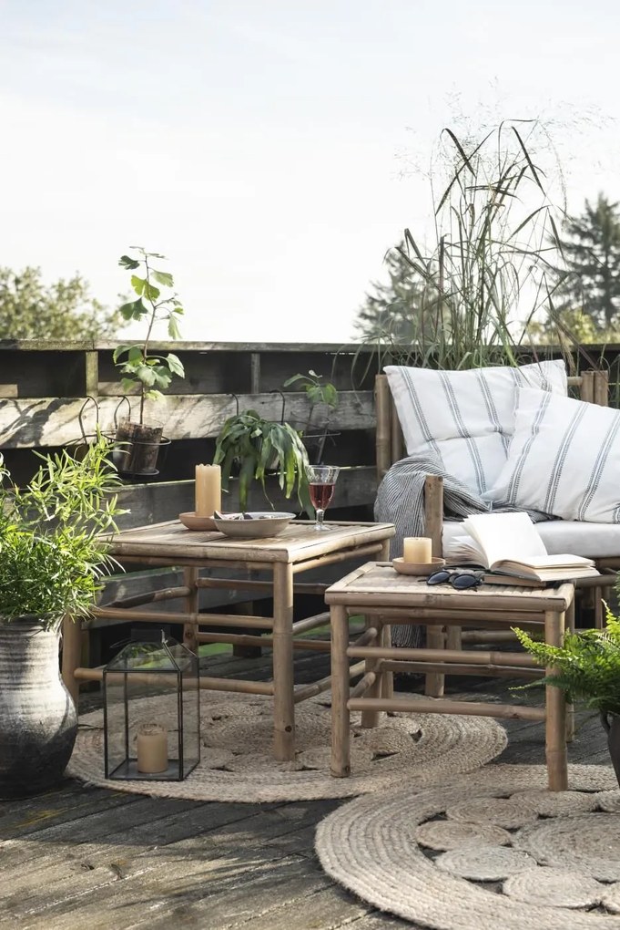 Ib Laursen Sklenený lampáš Norr Black 30,5 cm