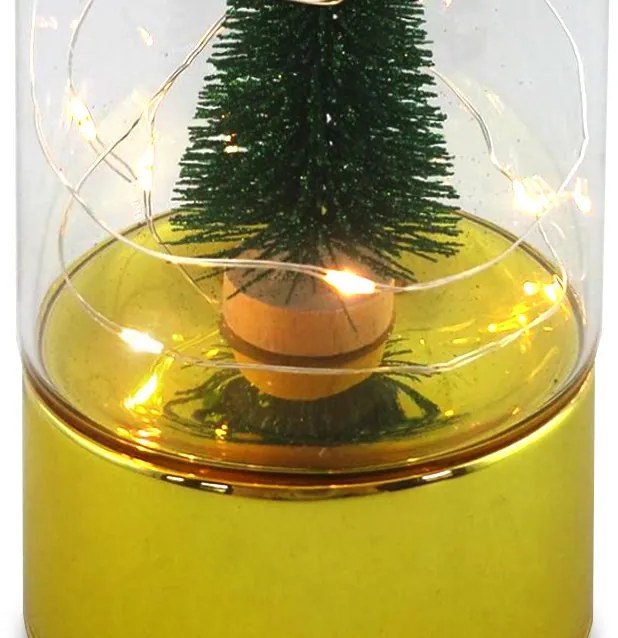 Vánoční LED dekorace SANTA LILA Stromeček zlatá