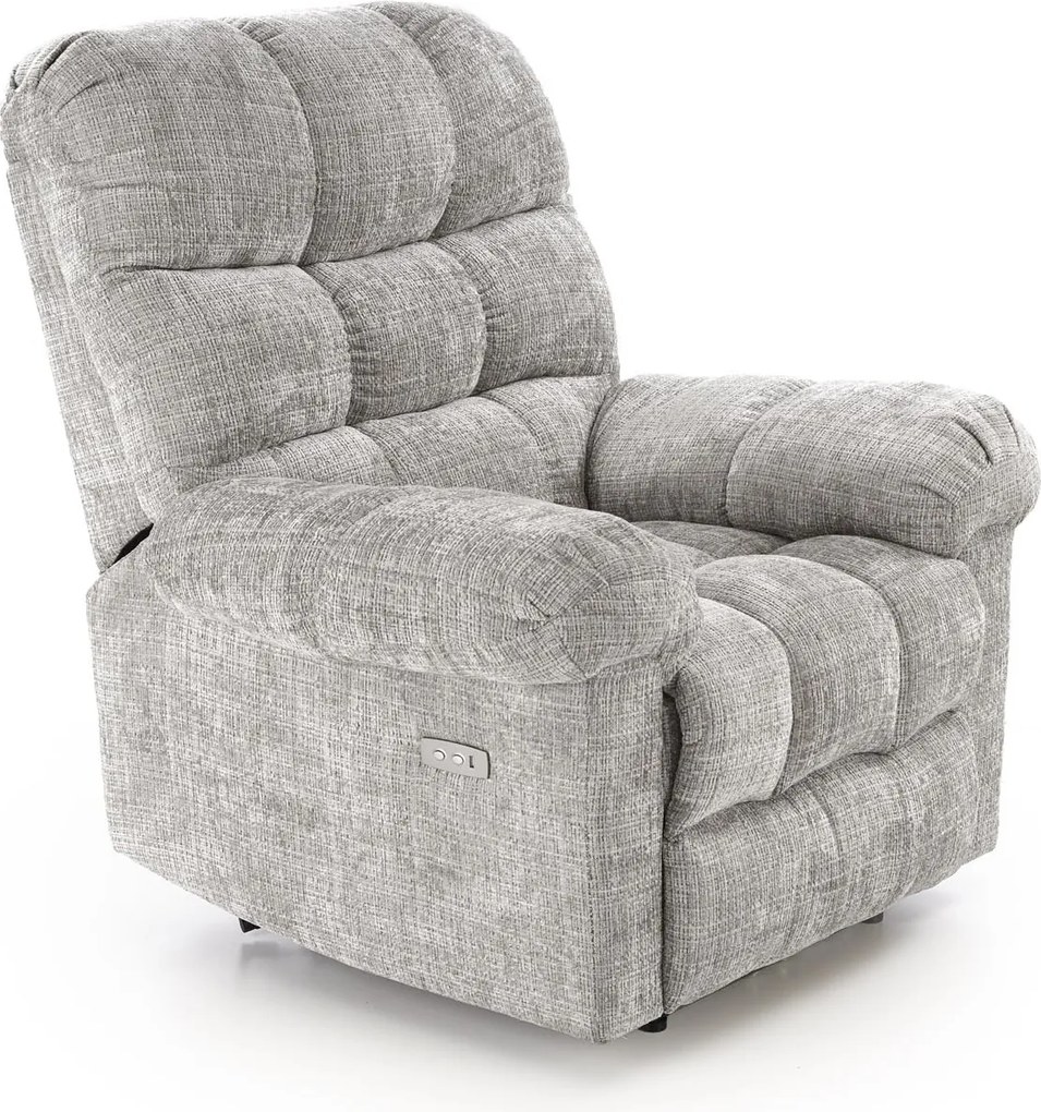 Čalúnené polohovacie kreslo AMORE sivé