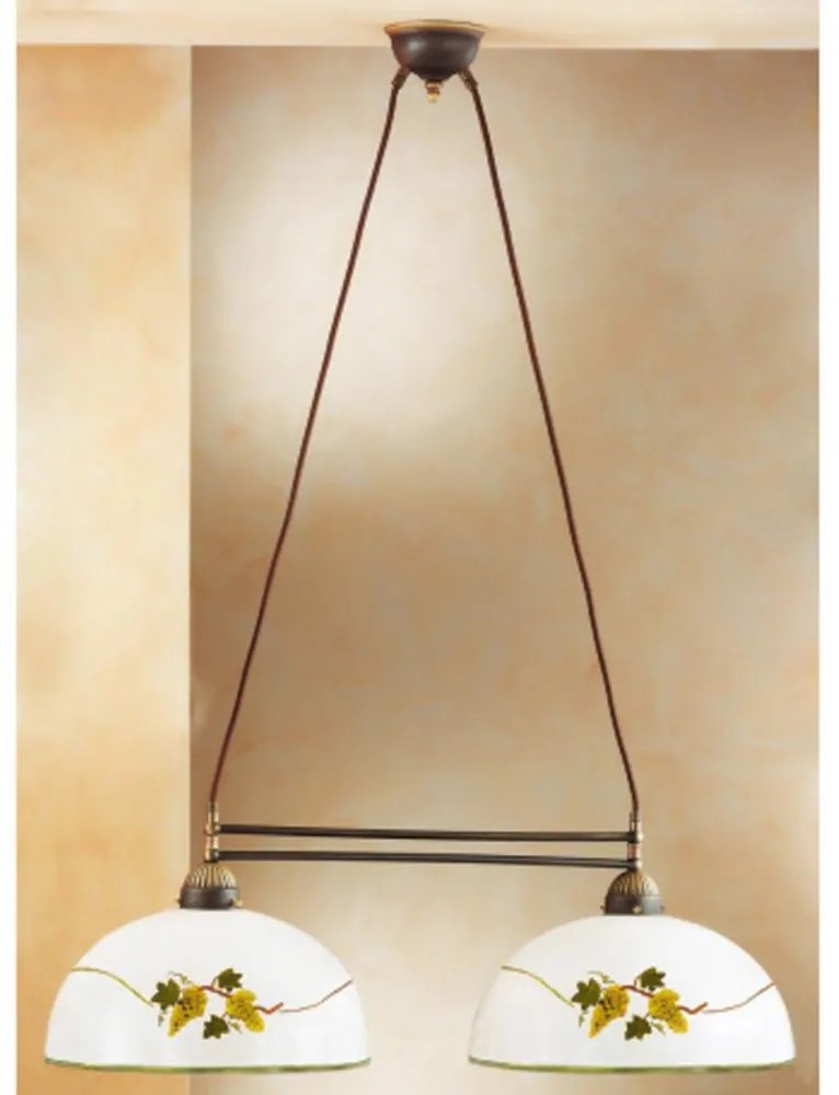 Kolarz 731.82.137 - Luster na lanku NONNA 2xE27/75W/230V víno