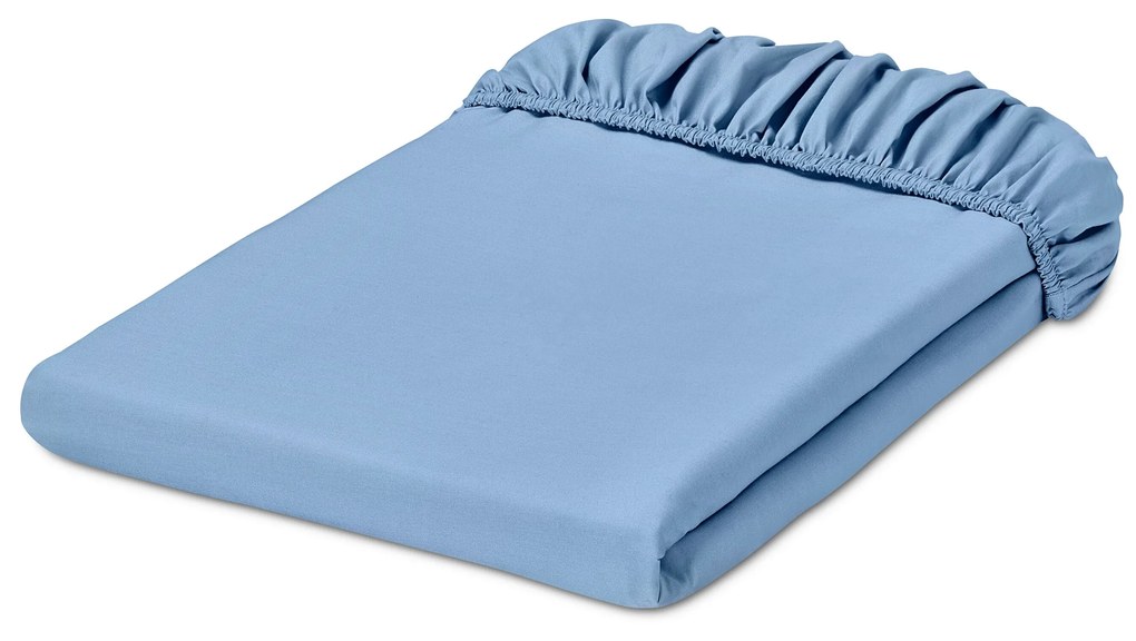 Napínacie prestieradlo z perkálu, svetlomodré, štandardná veľkosť
