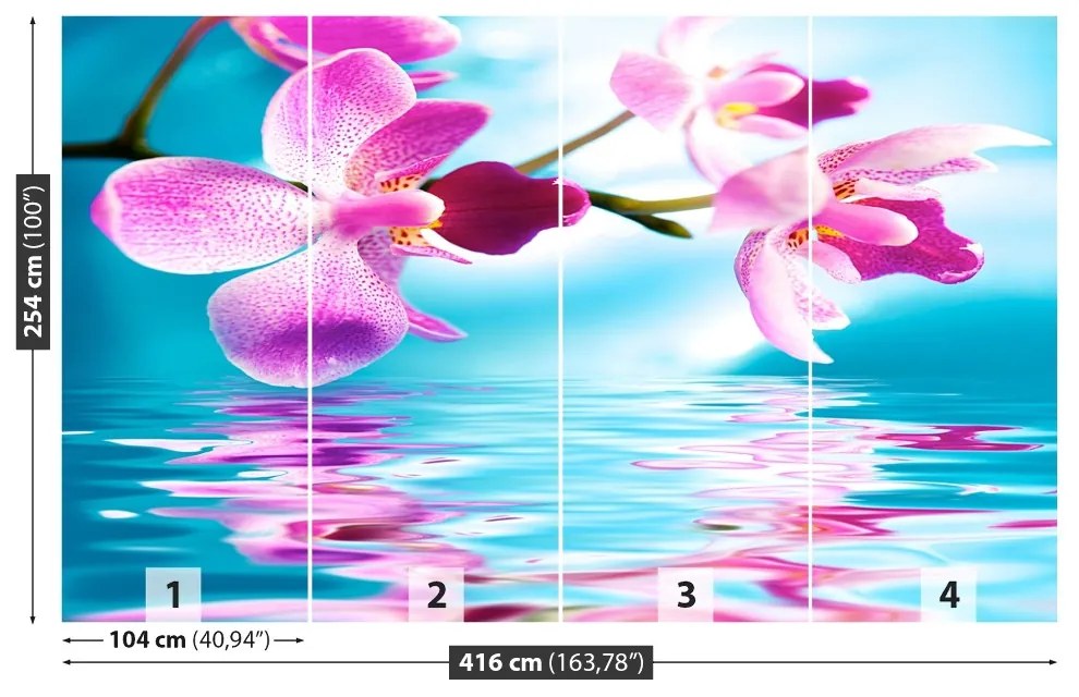 Fototapeta Vliesová Voda orchidea 250x104 cm