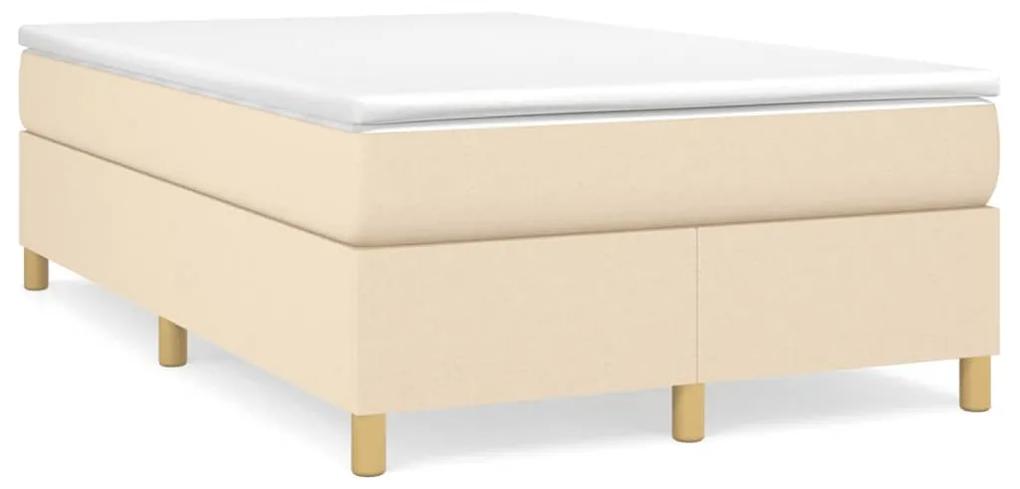 Boxspring posteľ s matracom krémová 120x190 cm látka 3269695