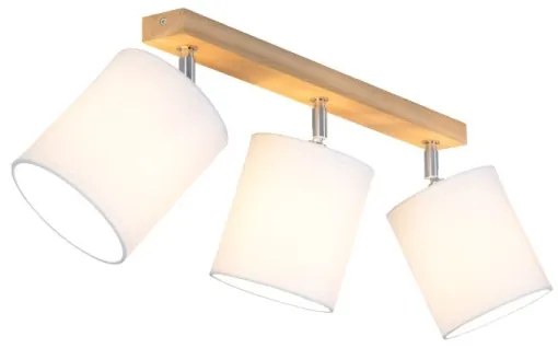 Spot-Light 56744374 - Bodové svietidlo APRILLIA 3xE27/25W/230V dub/biela