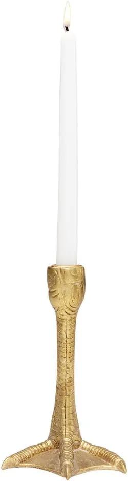 Svietnik v zlatej farbe Kare Design Claw, výška 18 cm