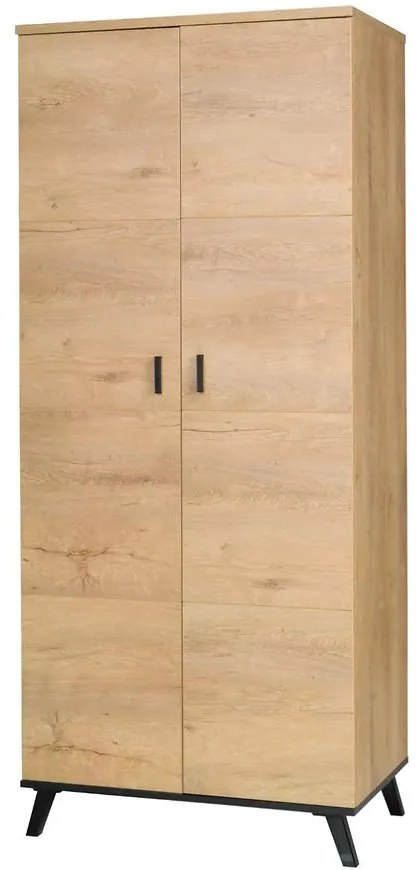 Skriňa 1 John dub lefkas/čierna