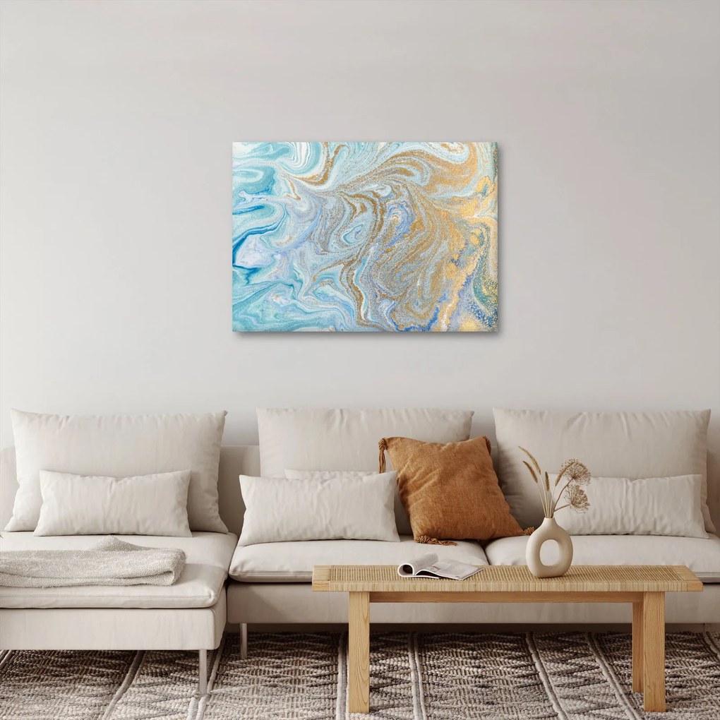 Obraz - Modrý mramor (70x50 cm)
