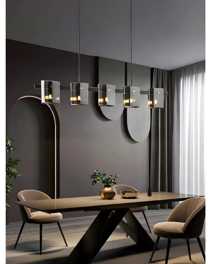 Toolight Toolight, stropné svietidlo 5xG9, APP1706-5CP, čierna-šedá, OSW-04312