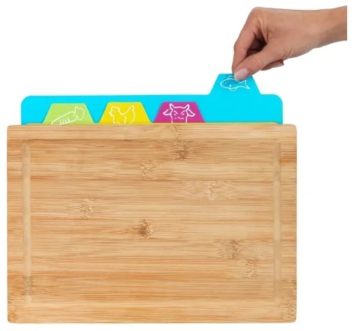 WENKO 53064100 - Krájacia doska 32,5x22,5 cm hnedá/pestrofarebná