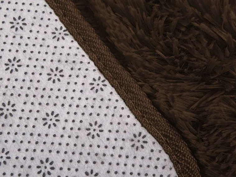 TZ Tmavohnedý obdĺžnikový shaggy koberec Lana Rozmer: 60x90