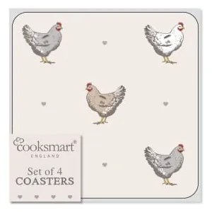Sada 4 podložiek pod poháre z korku Cooksmart ® Farmer