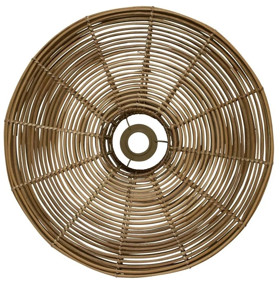 Prírodné guľatá nástenná ratanová lampa Billi - Ø 51 * 21cm