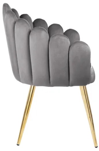 Jedálenská stolička LANA zamatová sivá 850023