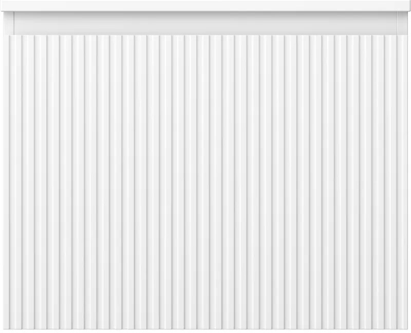 Mexen Rivel, kúpeľňová skrinka 60 cm s pracovnou doskou, 1 zásuvka, drážkovaná, biela matná, 91A20-06047-1-BFC01