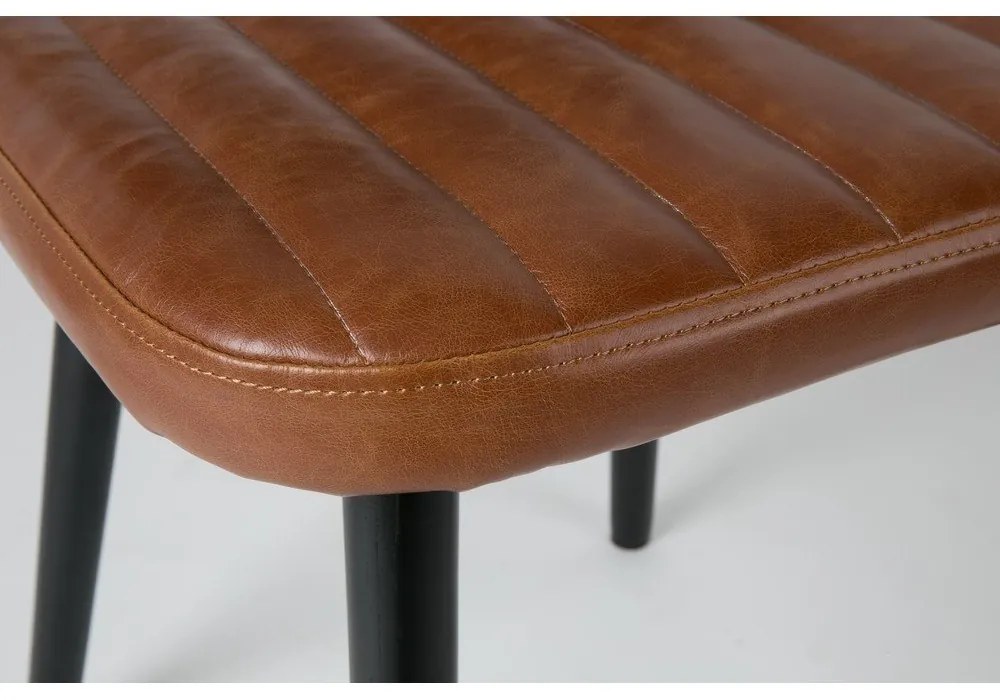 Koňakovohnedá jedálenská stolička Jake Worn – White Label