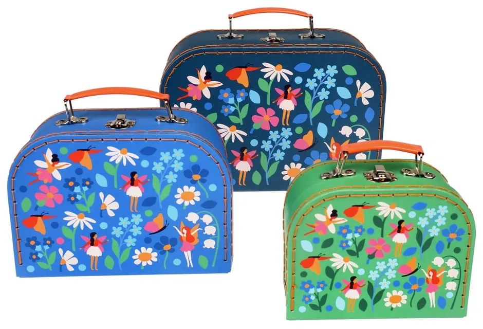 Detské kufríky v súprave 3 ks Fairies in the Garden – Rex London