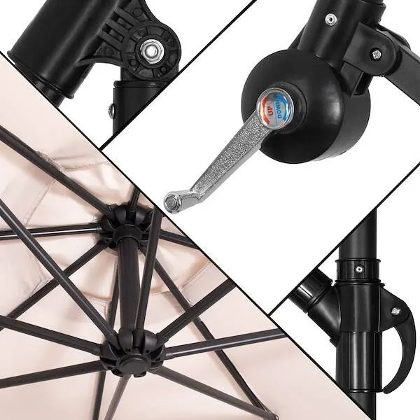 Záhradný slnečník 3,5 m SPRINGOS GU0045 - ecru