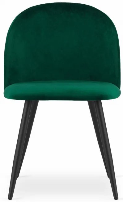 Set troch jedálenských stoličiek BELLO zamatové zelené (3ks)