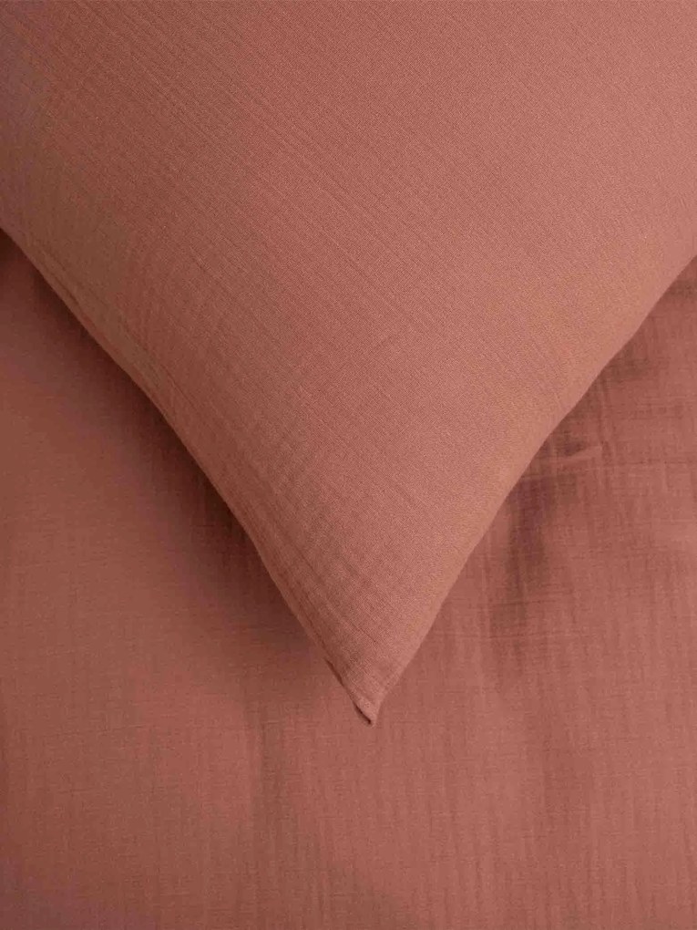 Mušelínová obliečka na vankúš 50 × 70 cm - Alexia terakota