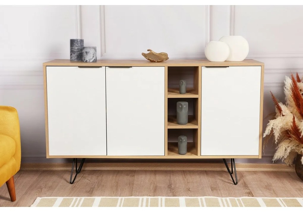 Skrinka Clara Oak and White