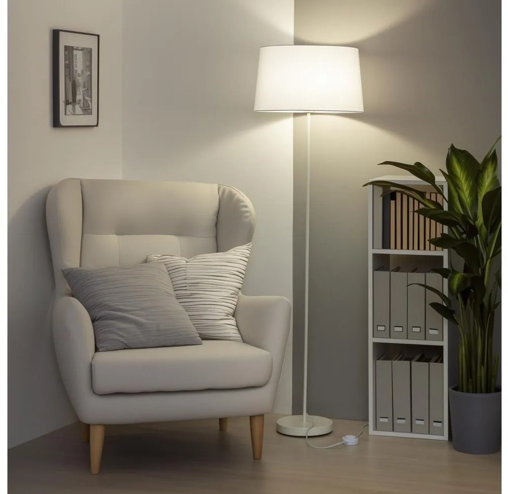 Brilagi - LED Stojacia lampa CERIA 1xE27/40W/230V pr. 45 cm biela