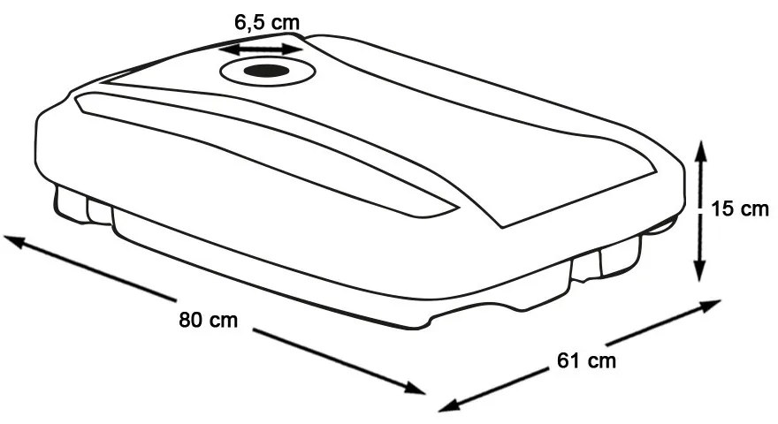 Pieskom/vodou plniteľný prenosný stojan na slnečník- viac typov, sokel s kolieskami