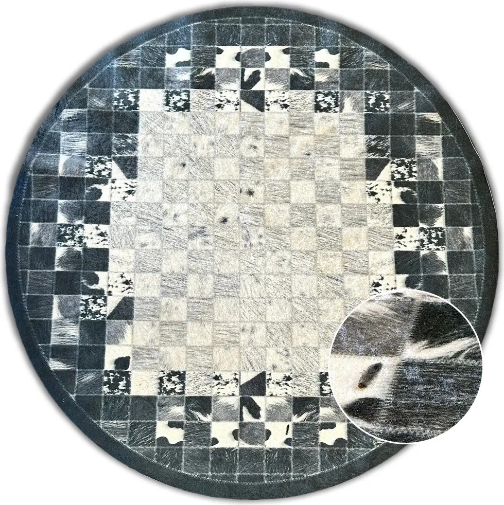 BE Koberec Porte 2054 Koło GREY – sivý okrúhly Rozmer: 80 cm