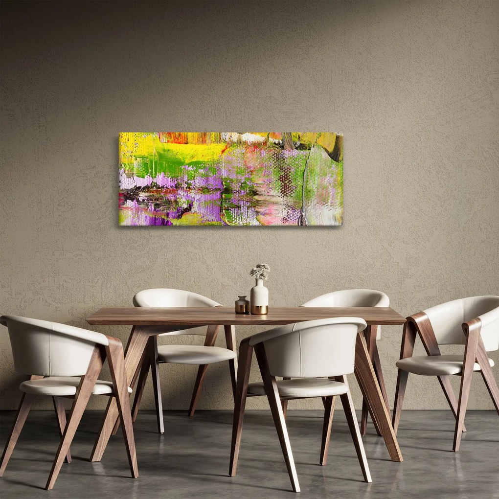 Obraz abstrakcie - maľba (120x50 cm)