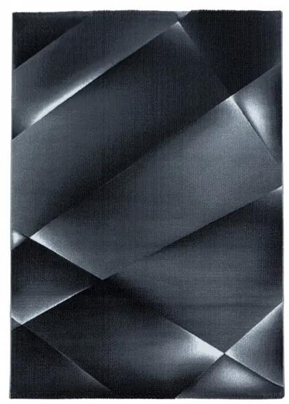 Koberec Costa geometria, sivý / čierny
