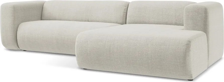 Béžová rohová pohovka (pravý roh/s leňoškou) Ekahi – Makamii