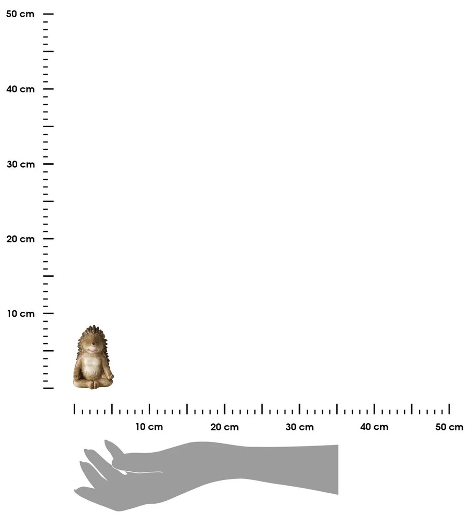 Záhradná figúrka z polyresinu Hugy, sada 3ks, 8 cm, hnedá