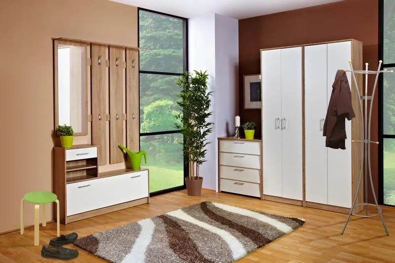 Policová skriňa Vincent, dub sonoma/biela