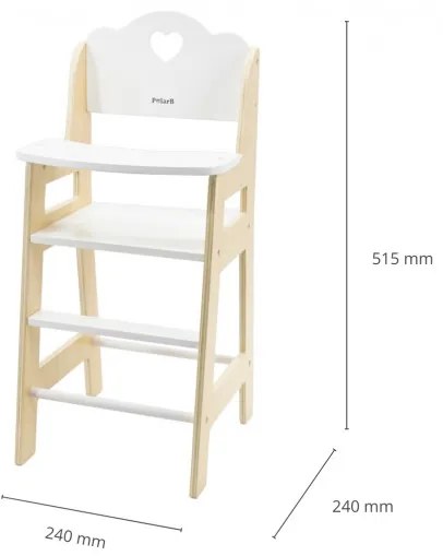Drevená stolička pre bábiky Viga 44237 PolarB
