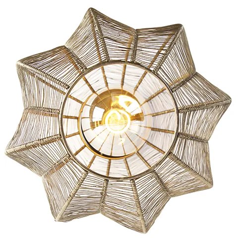 Priemyselné stropné svietidlo bronzové s čiernou - Dong