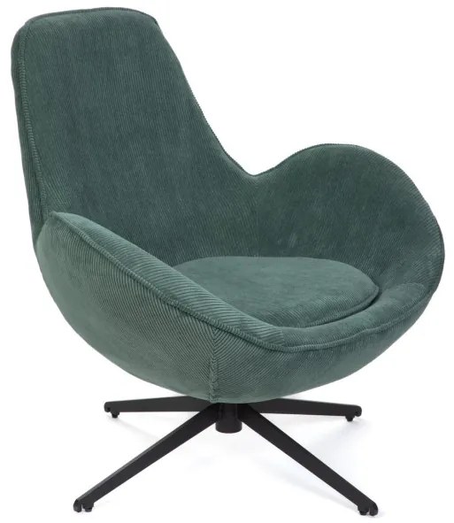 Otočné kreslo LUNAIRE zelené TEDDY BOUCLÉ 872155