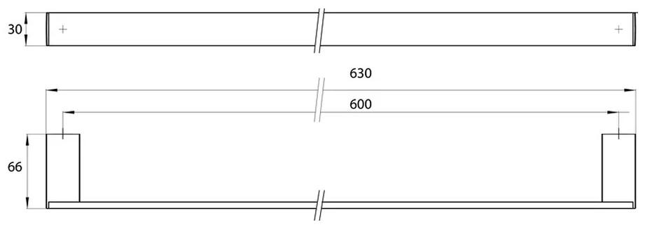 Emco Liaison - Držiak na uterák, 63 cm 186000160