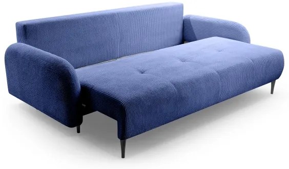 Rozkladacia čalúnená trojmiestna pohovka CLOUDY modrá