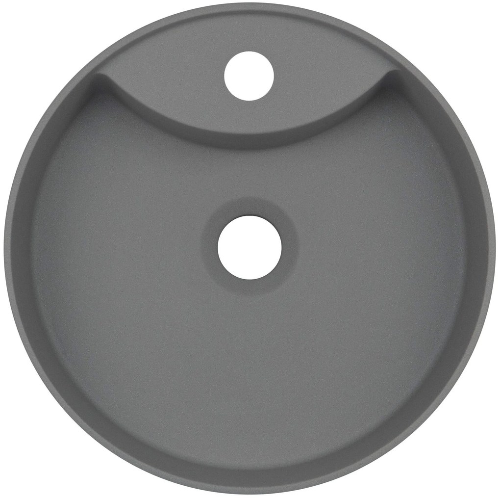 Deante Silia, umývadlo na dosku s otvorom na batériu 360x360x125mm, antracitová metalíza, DEA-CQS_TU4B