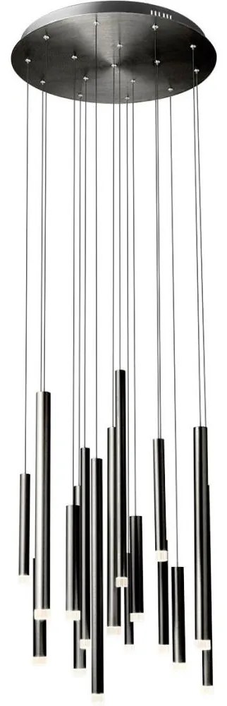 Redo 01-2060 - LED Luster na lanku MADISON 16xLED/4W/230V čierna