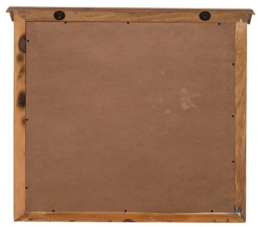 furniture-nabytek.cz - Masívne kúpeľňové zrkadlo Perth z recyklovaného dreva, lakované, biele / hnedé – 70×14×70 cm