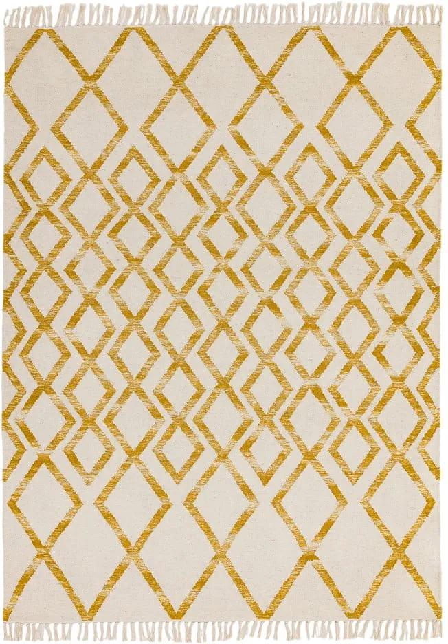 Béžovo-žltý koberec Asiatic Carpets Hackney Diamond, 120 x 170 cm
