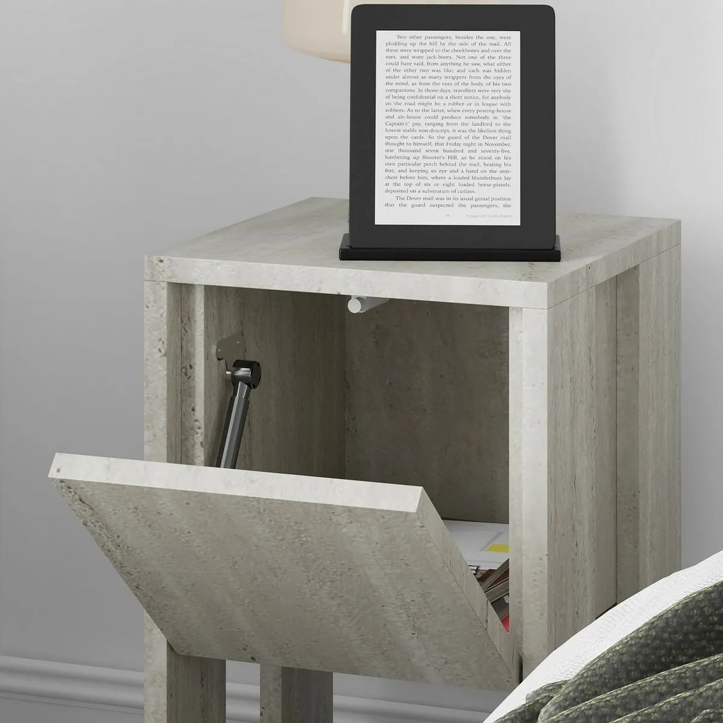 Nočný stolík Ema Travertine