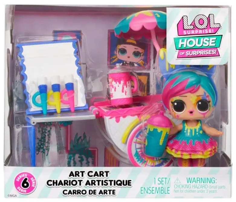L.O.L. Surprise! Nábytok s bábikou, séria 6 - Pojazdný ateliér & Splatters