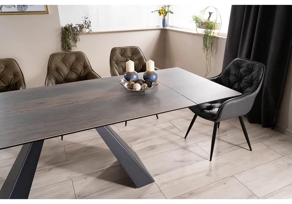 Jedálenský stôl Salvadore 180 x 90 cm, tmavo hnedá