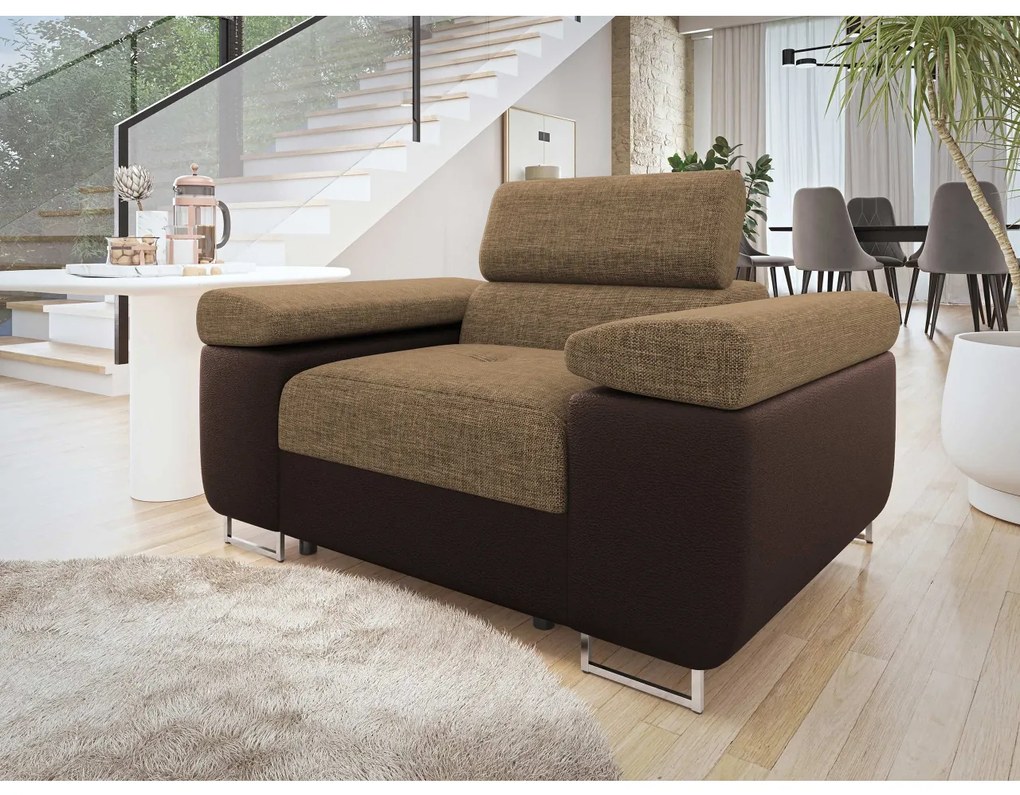 Kreslo Torezio 1, Dostupné poťahy: ekokoža Soft 017 (biela) + Lux 05