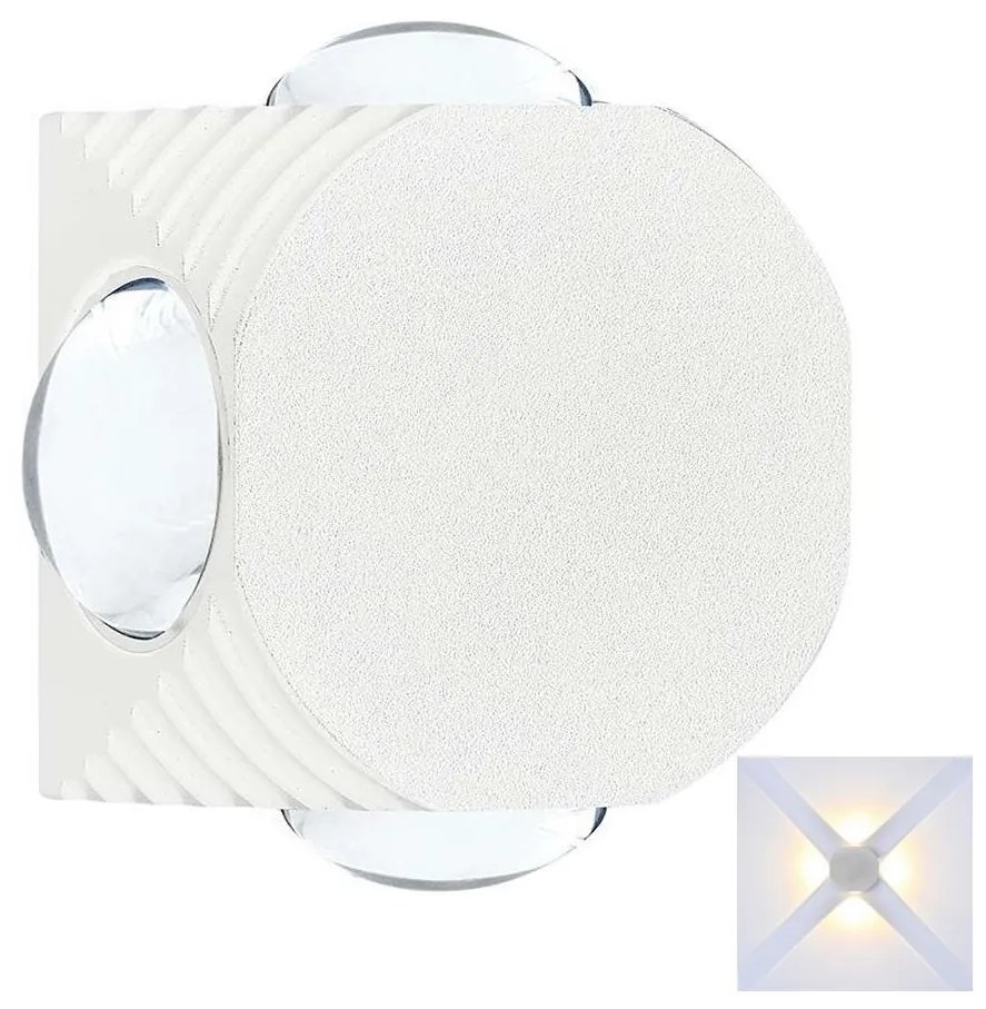 LED Vonkajšie nástenné svietidlo LED/4W/230V 4000K IP54 biela
