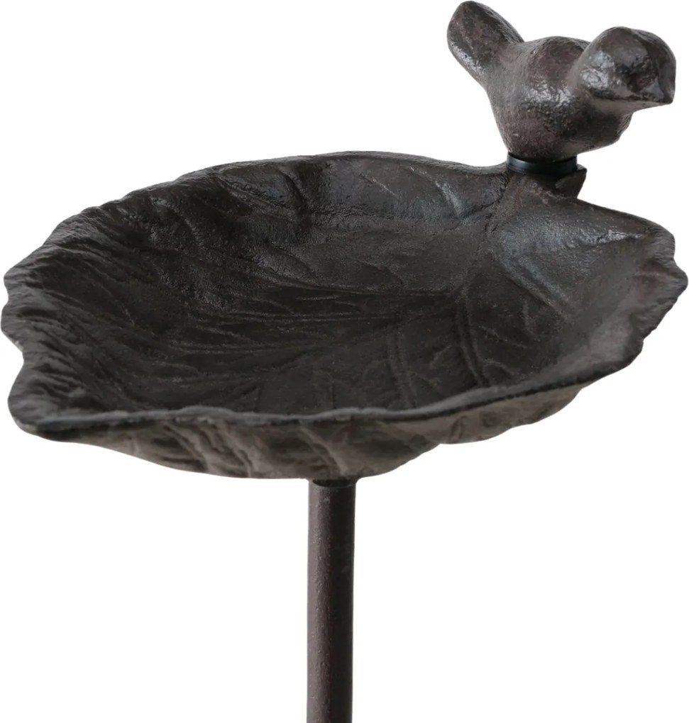 Zapichovacie napájadlo pre vtáky Lea, 98x14 cm, liatina, hnedá