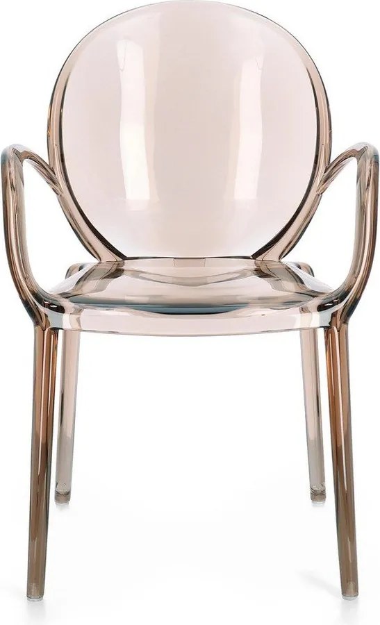 Svetlohnedá plastová záhradná stolička Camilla – Bizzotto