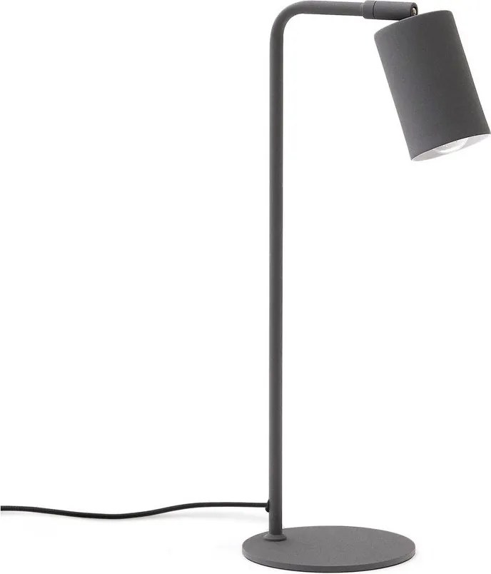 Čierna kovová stolová lampa (výška 49 cm) Manie – Kave Home
